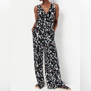 J by Jason Wu confetti print sleeveless jumpsuit Size Medium Petite / MP